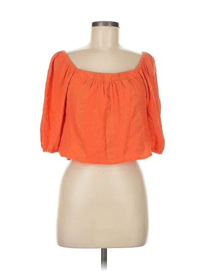 Pre-owned Bb Dakota By Steve Madden 3/4 Sleeve Blouse In Orange