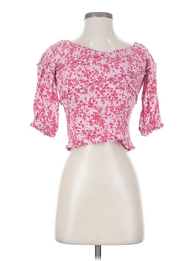 Pre-owned Bb Dakota By Steve Madden 3/4 Sleeve Blouse In Pink