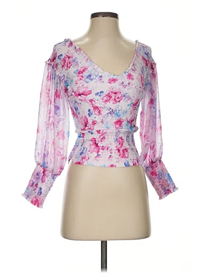 Pre-owned Bb Dakota By Steve Madden 3/4 Sleeve Blouse In Pink