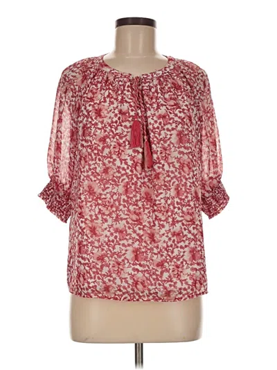 Pre-owned Bb Dakota By Steve Madden 3/4 Sleeve Blouse In Red
