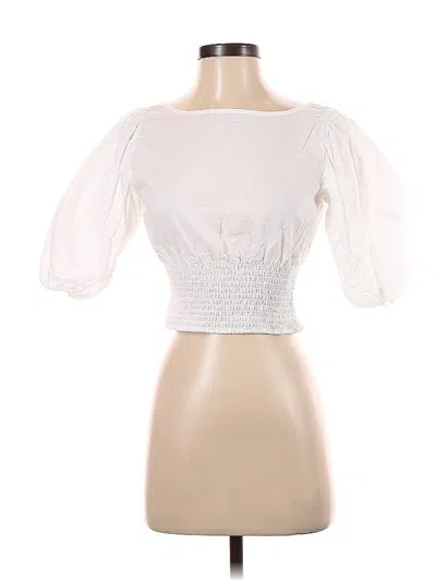 Pre-owned Bb Dakota By Steve Madden 3/4 Sleeve Blouse In White