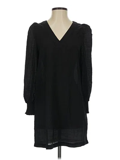 Pre-owned Bb Dakota By Steve Madden 3/4 Sleeve Top Black Open Neckline Tops