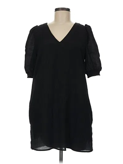 Pre-owned Bb Dakota By Steve Madden 3/4 Sleeve Top Black V-neck Tops