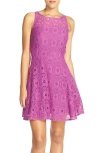 Bb Dakota By Steve Madden Bb Dakota Renley Lace Fit & Flare Minidress In Purple