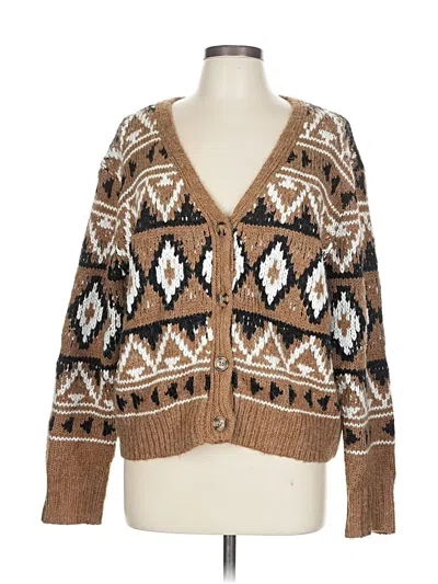 Pre-owned Bb Dakota By Steve Madden Cardigan Sweater In Brown