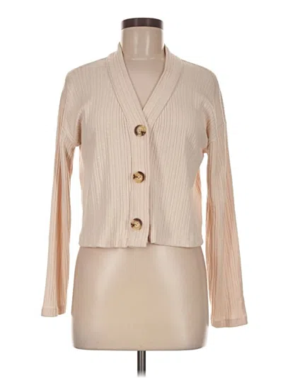 Pre-owned Bb Dakota By Steve Madden Cardigan Sweater In Tan