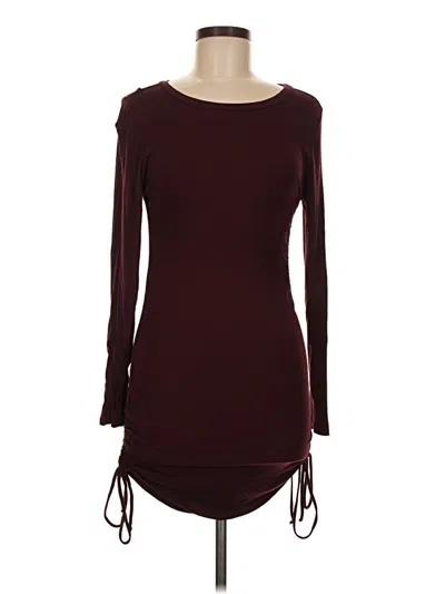 Pre-owned Bb Dakota By Steve Madden Casual Dress In Burgundy