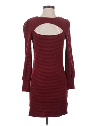Pre-owned Bb Dakota By Steve Madden Casual Dress In Burgundy