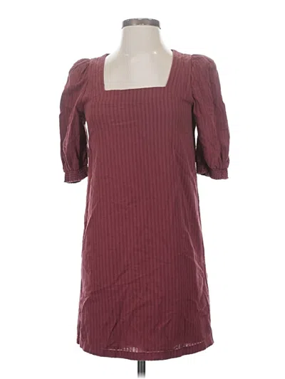 Pre-owned Bb Dakota By Steve Madden Casual Dress In Burgundy