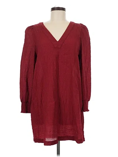 Pre-owned Bb Dakota By Steve Madden Casual Dress In Burgundy
