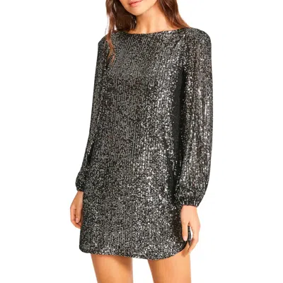 Bb Dakota By Steve Madden Delorean Womens Sequined Mini Cocktail And Party Dress In Black
