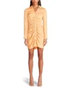 Bb Dakota By Steve Madden Let's Disco Dress Women's Gold Ruched Jdm1074 In Gold