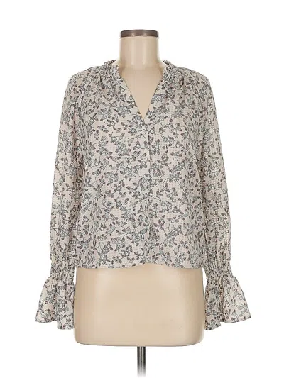 Pre-owned Bb Dakota By Steve Madden Long Sleeve Blouse In Gray