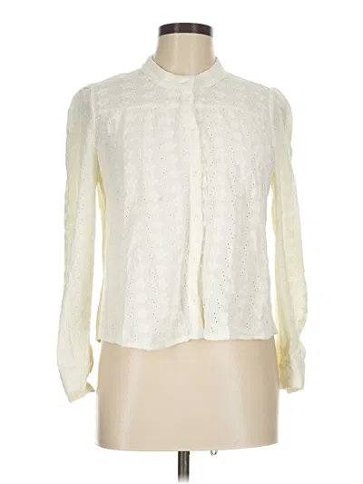 Pre-owned Bb Dakota By Steve Madden Long Sleeve Blouse In Ivory