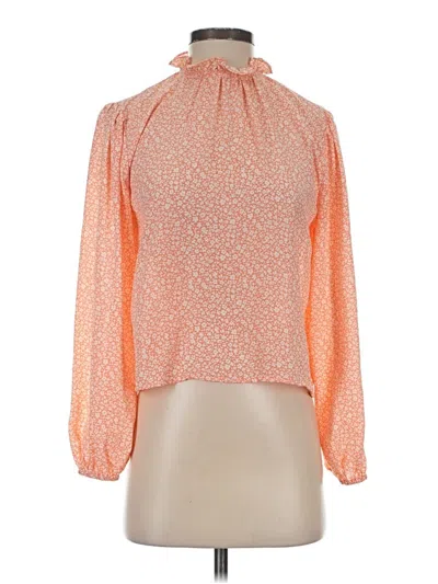 Pre-owned Bb Dakota By Steve Madden Long Sleeve Blouse In Orange
