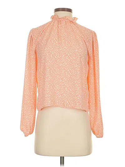 Pre-owned Bb Dakota By Steve Madden Long Sleeve Blouse In Orange
