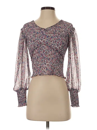 Pre-owned Bb Dakota By Steve Madden Long Sleeve Blouse In Purple