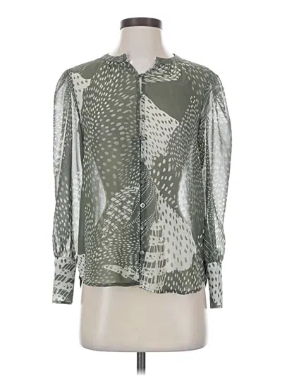 Pre-owned Bb Dakota By Steve Madden Long Sleeve Blouse In Silver
