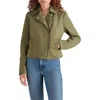 Bb Dakota By Steve Madden Not Your Baby Faux Suede Jacket In Olive Night