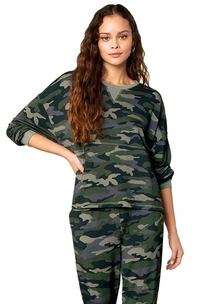 Bb Dakota By Steve Madden Nothin' To See Here Top Women's Green Camo Jdm1000 In Multi