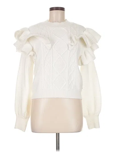 Pre-owned Bb Dakota By Steve Madden Pullover Sweater In White