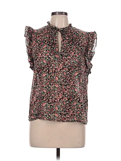 Pre-owned Bb Dakota By Steve Madden Short Sleeve Blouse In Black