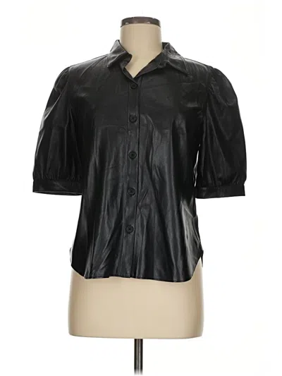 Pre-owned Bb Dakota By Steve Madden Short Sleeve Blouse In Black