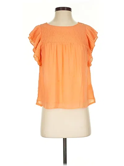 Pre-owned Bb Dakota By Steve Madden Short Sleeve Blouse In Orange