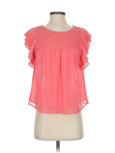 Pre-owned Bb Dakota By Steve Madden Short Sleeve Blouse In Pink