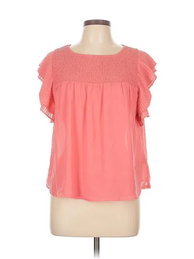 Pre-owned Bb Dakota By Steve Madden Short Sleeve Blouse In Pink