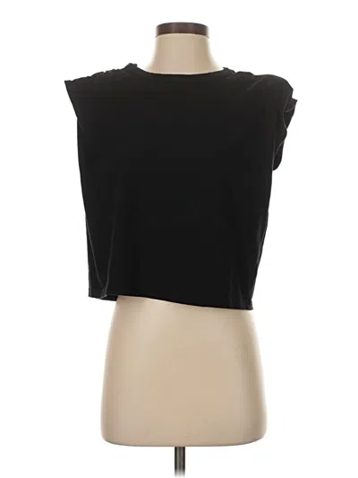 Pre-owned Bb Dakota By Steve Madden Short Sleeve Top Black One Shoulder Neckline Tops