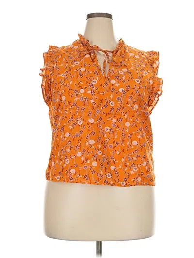 Pre-owned Bb Dakota By Steve Madden Sleeveless Blouse In Orange