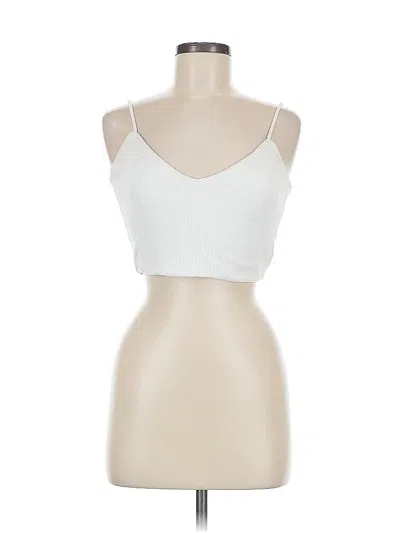 Pre-owned Bb Dakota By Steve Madden Sleeveless Top White Sweetheart Neckline Tops