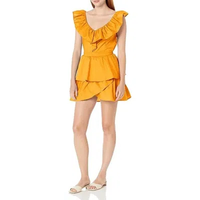 Bb Dakota By Steve Madden Summer Sunset Dress Small Yellow Tiered Ddr2646