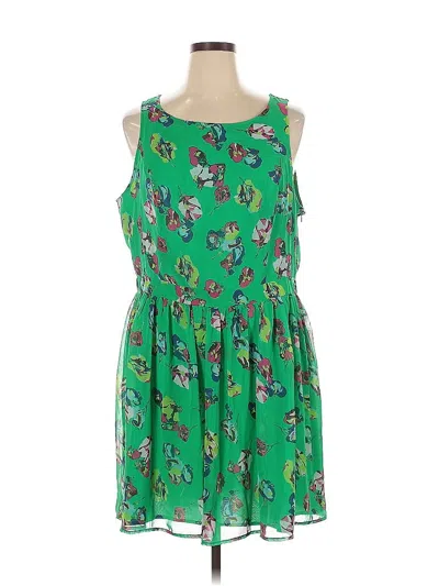 Pre-owned Bb Dakota Casual Dress In Green