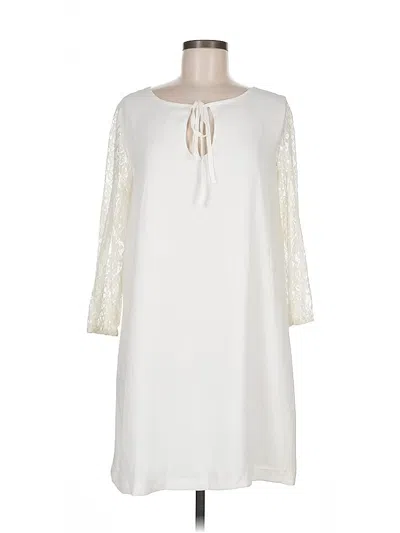 Pre-owned Bb Dakota Casual Dress In White