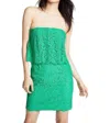 Bb Dakota Cici Lace Scalloped Strapless Mini Dress In Green In Green