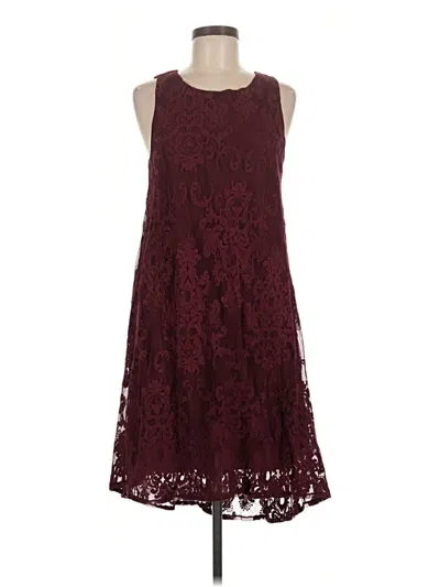 Pre-owned Bb Dakota Cocktail Dress In Burgundy