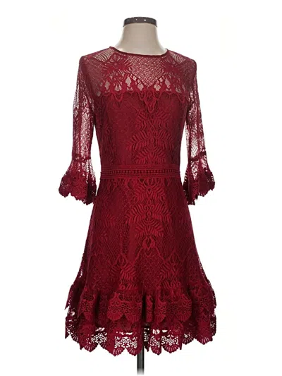 Pre-owned Bb Dakota Cocktail Dress In Burgundy