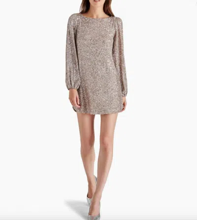 Bb Dakota Delorean Dress In Silver In Beige