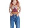 Bb Dakota Ella Sweater Vest In Orange In Brown