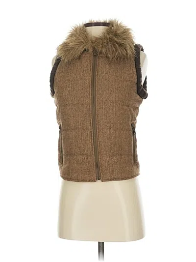 Pre-owned Bb Dakota Faux Fur Vest In Brown