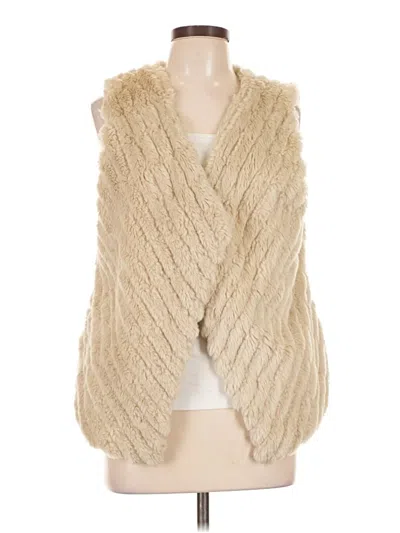 Pre-owned Bb Dakota Faux Fur Vest In Ivory