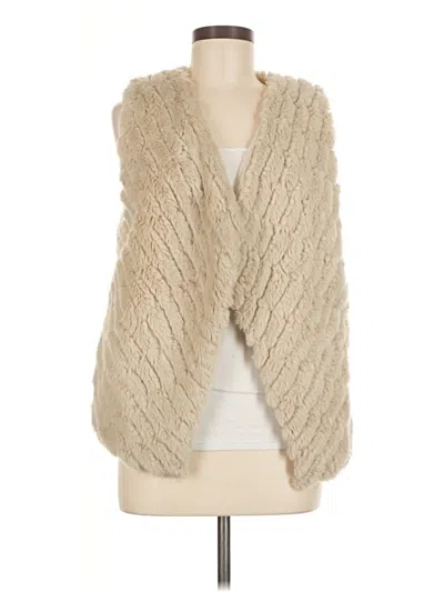 Pre-owned Bb Dakota Faux Fur Vest In White