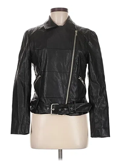 Pre-owned Bb Dakota Faux Leather Jacket In Black
