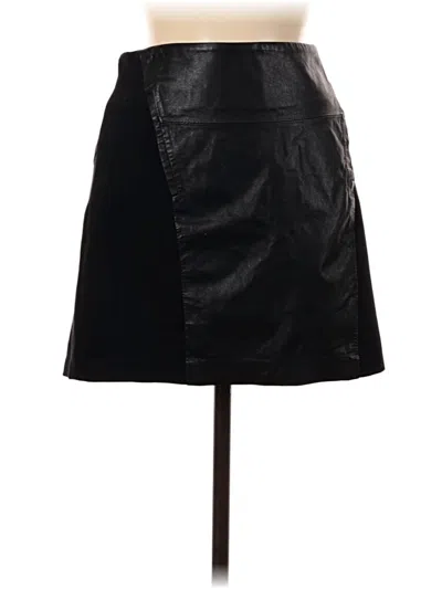 Pre-owned Bb Dakota Faux Leather Skirt In Black