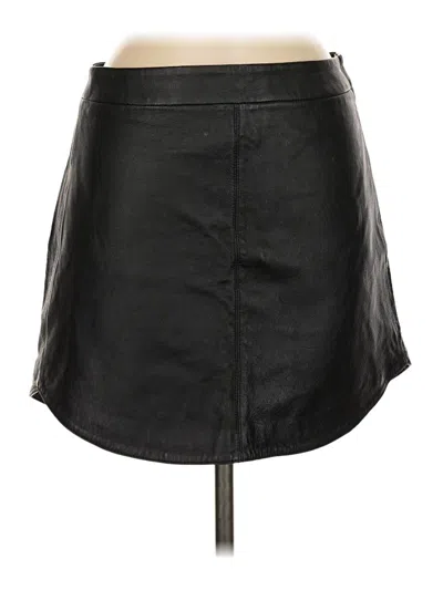 Pre-owned Bb Dakota Faux Leather Skirt In Black