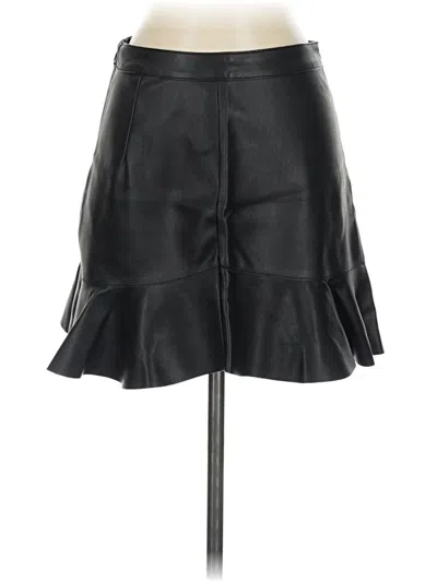Pre-owned Bb Dakota Faux Leather Skirt In Black