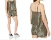 Bb Dakota Foil Romper In Gold In Beige