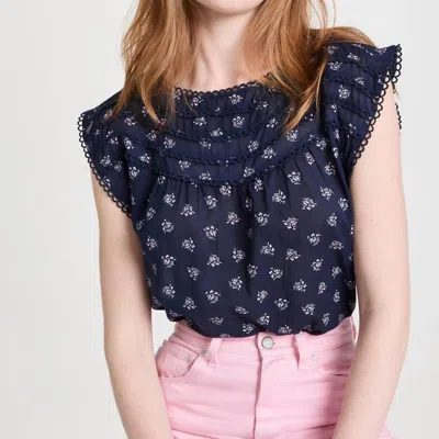 Bb Dakota Have A Lace Blouse In Navy In Blue
